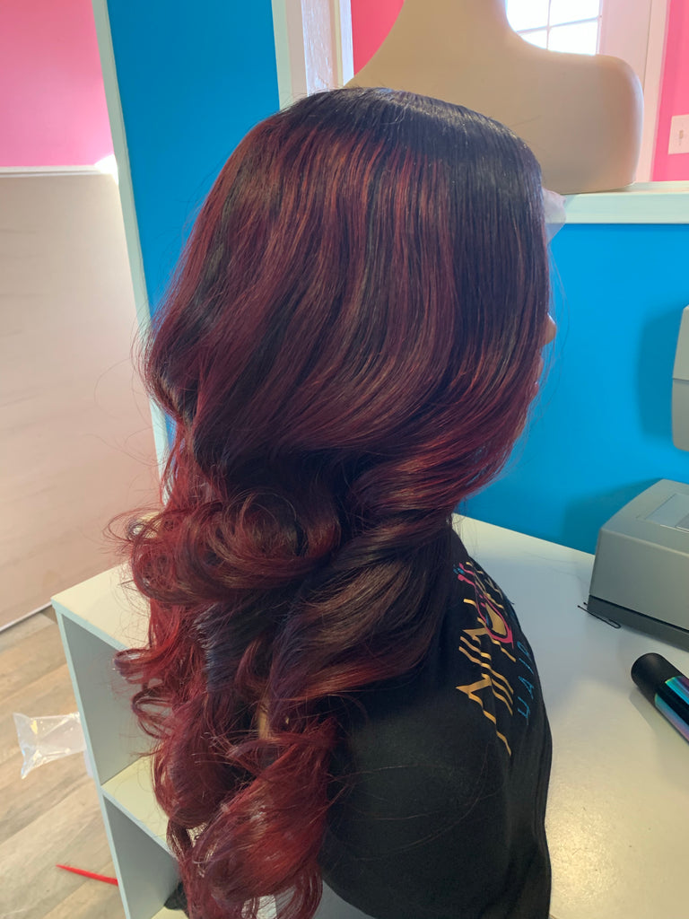 Nina with a dash of red